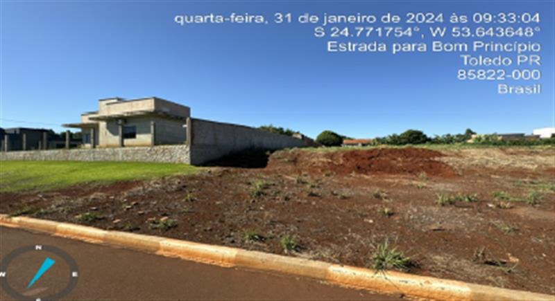 LOTE URBANO N° 04 da quadra 16, área de 800,00m² situado no Distrito de Bom Princípio, TOLEDO/PR.